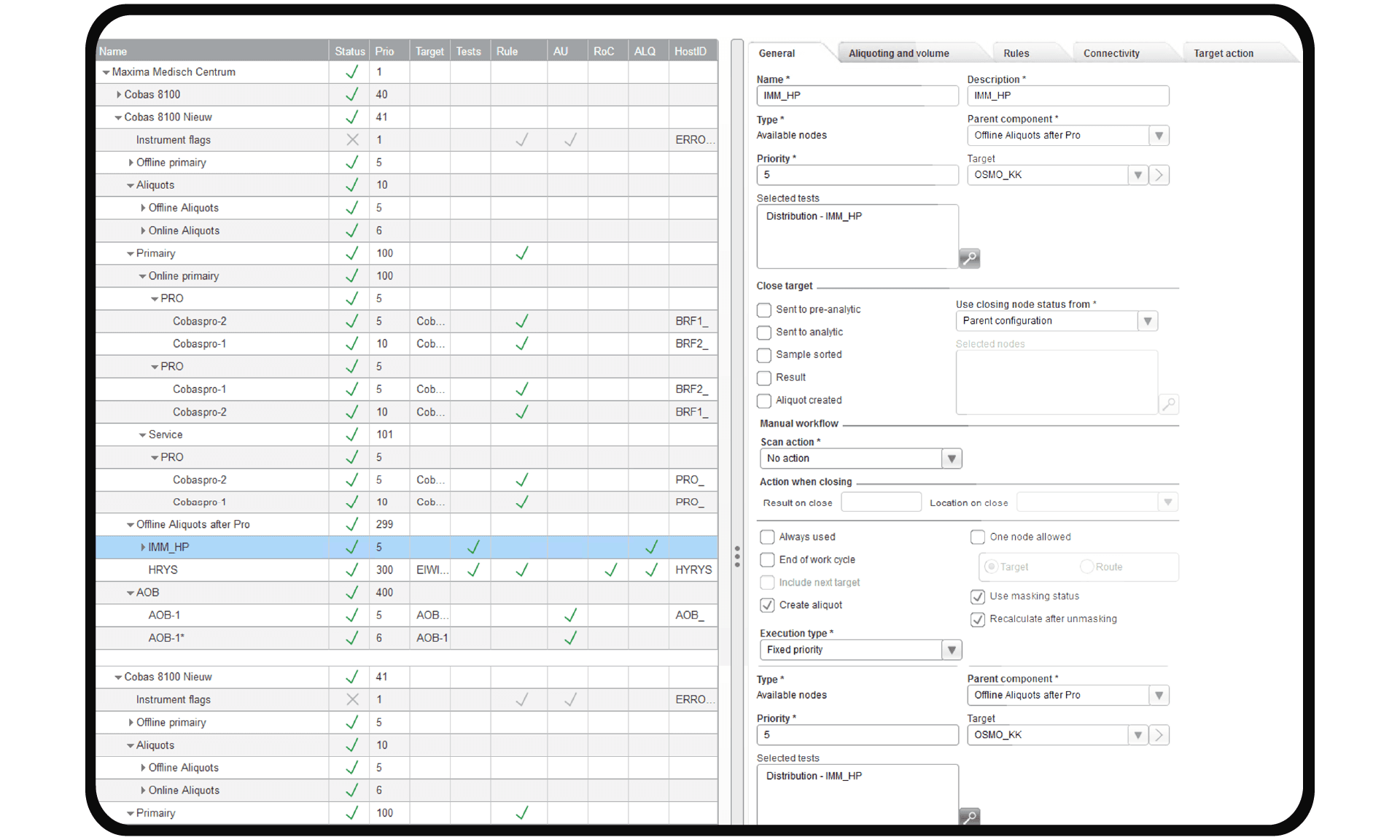 navify Lab Operations user interface displaying sample workflow.