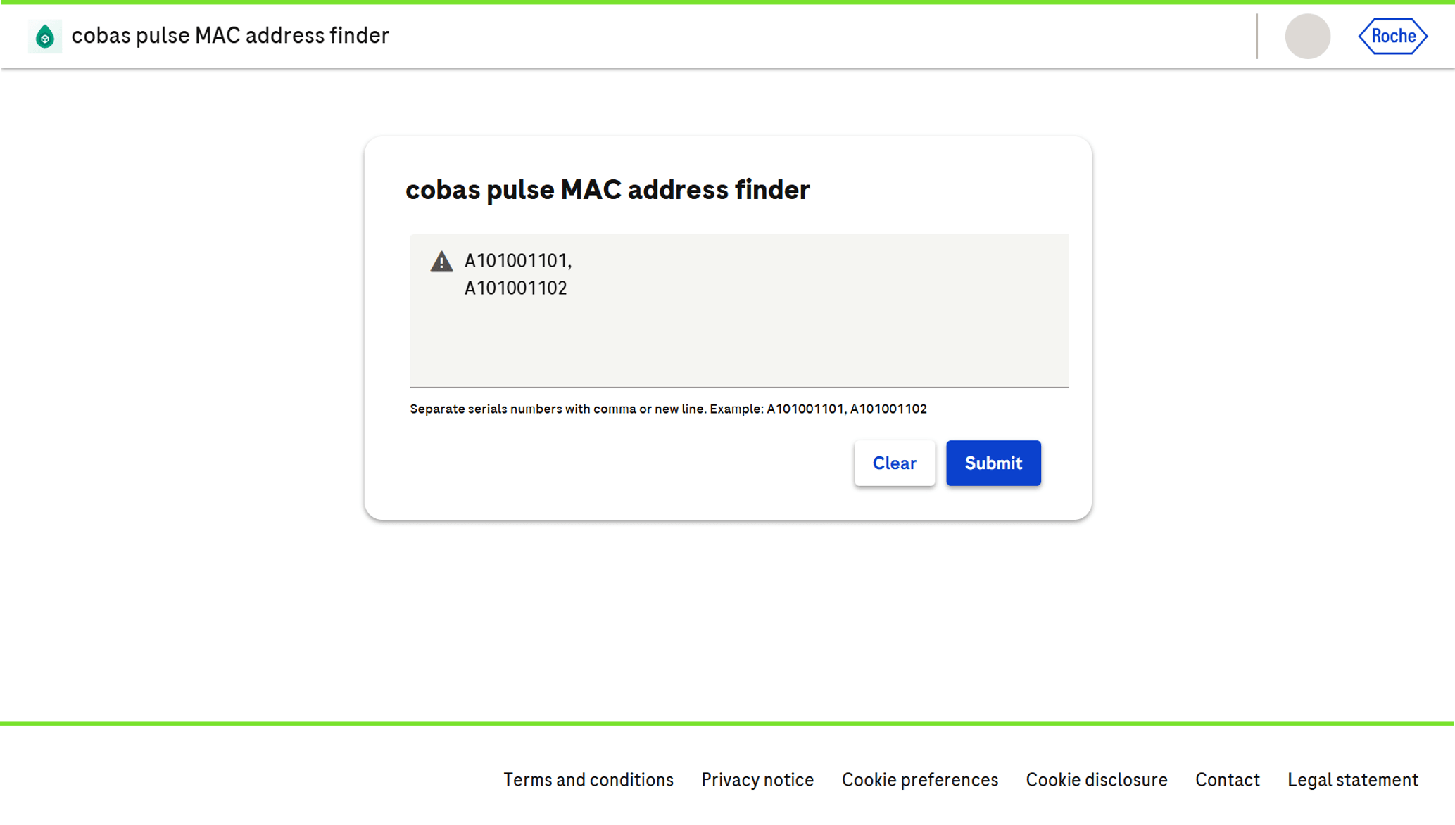cobas pulse MAC address finder