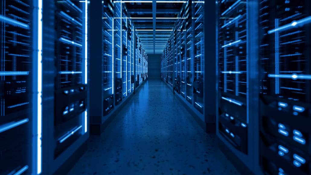 Image of servers at a secure data center
